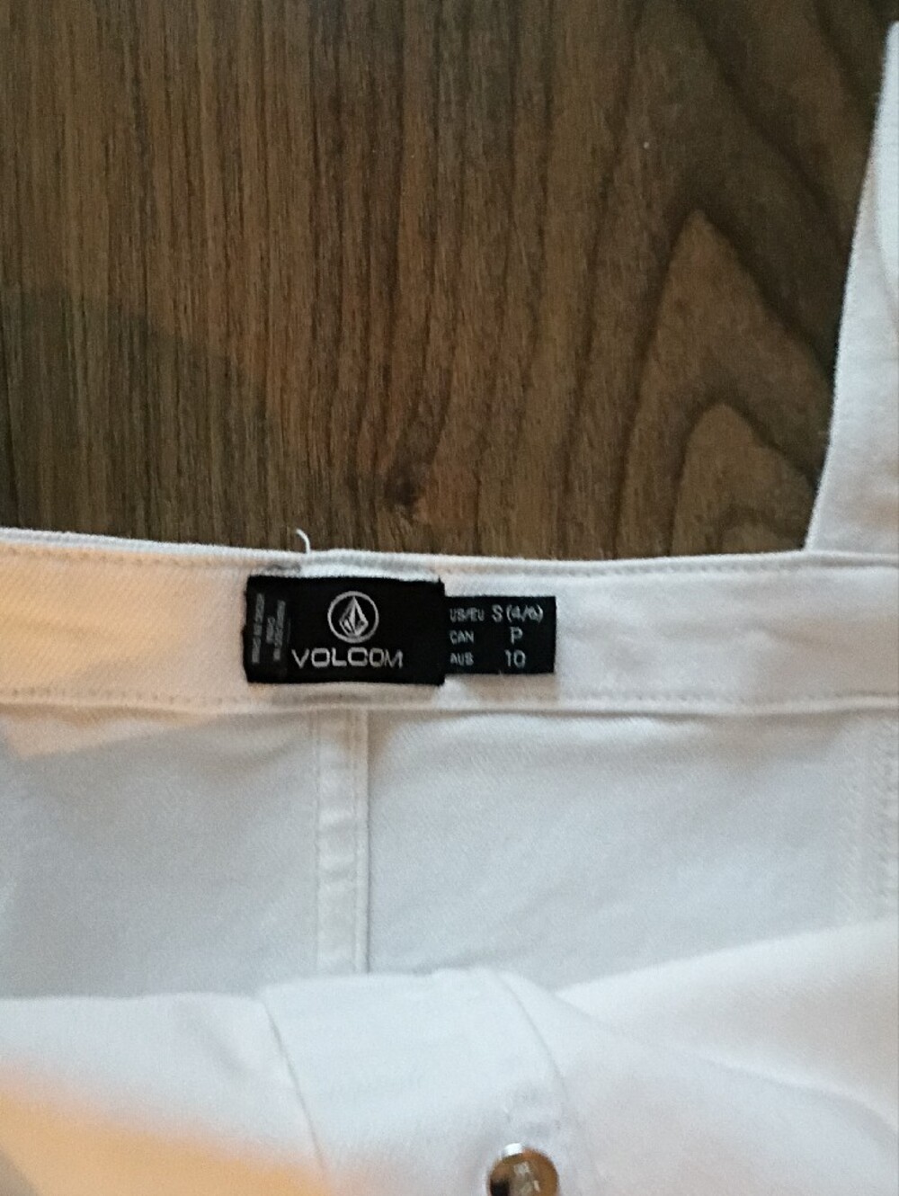 Volcom Cream Button-Front Mini Dress - Picture 2 of 3